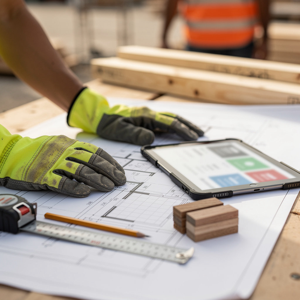 Tech Company construction project management software showing real-time workflow tracking and team collaboration tools for Sharjah contractors